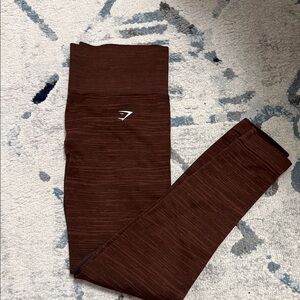 Gymshark Seamless High-Waist Leggings in Chestnut Brown